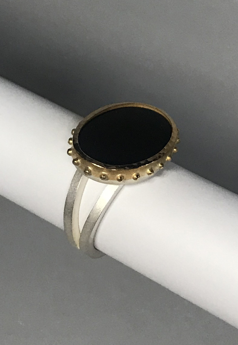 Ring Holbein Knot style (onyx)