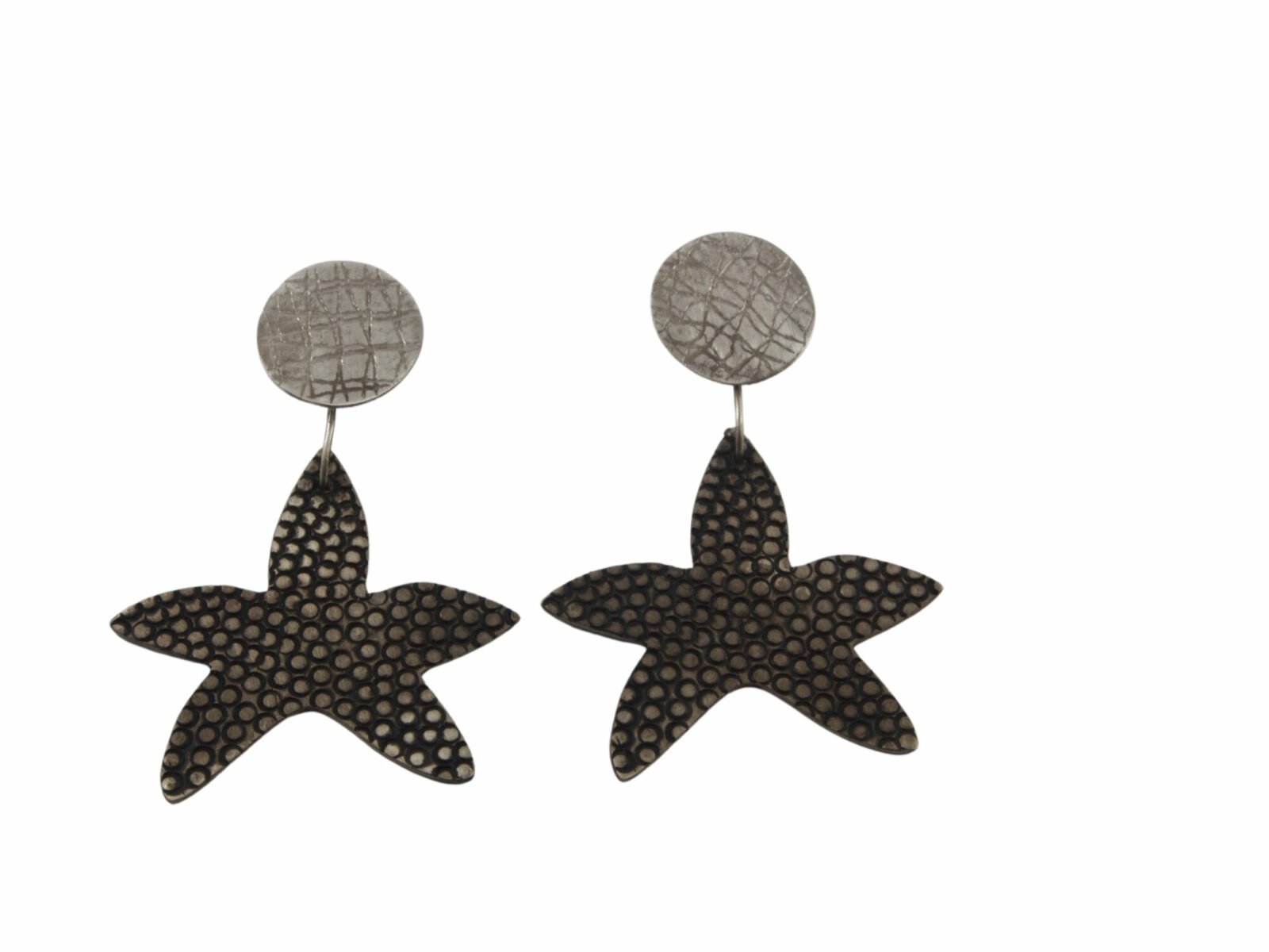 Black Starfish Earrings