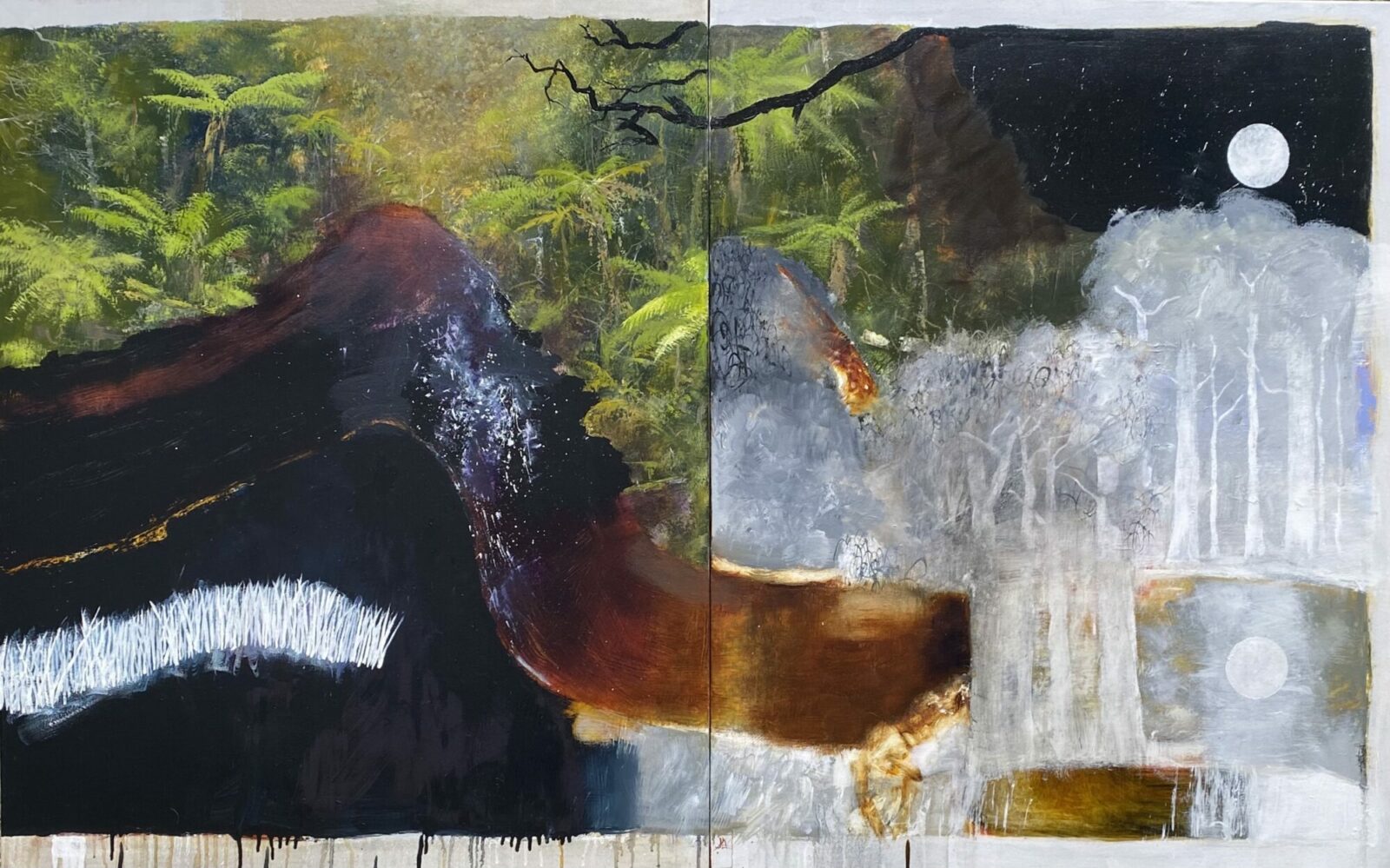 bend in the river (diptych)