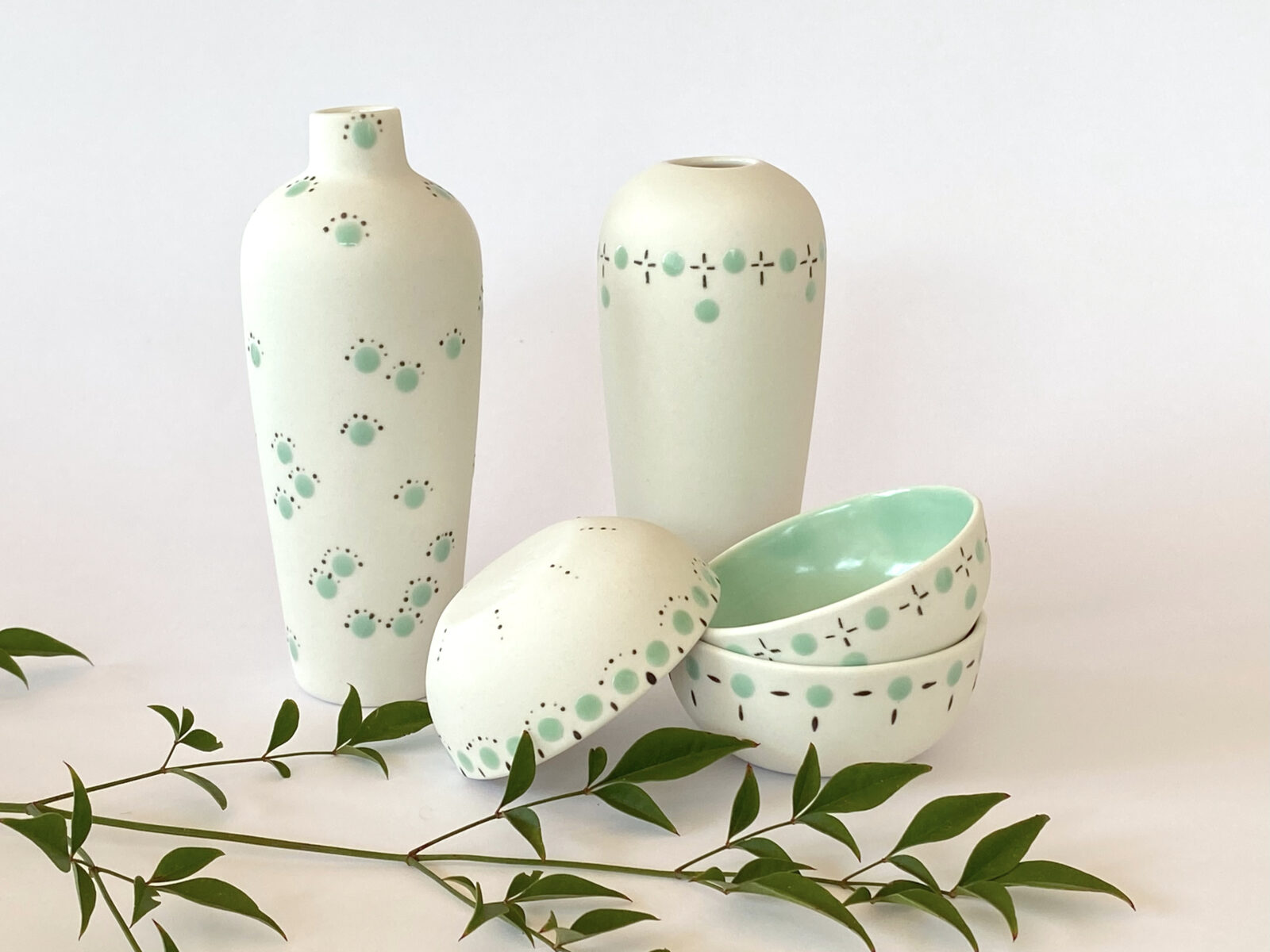 vases and mini dishes