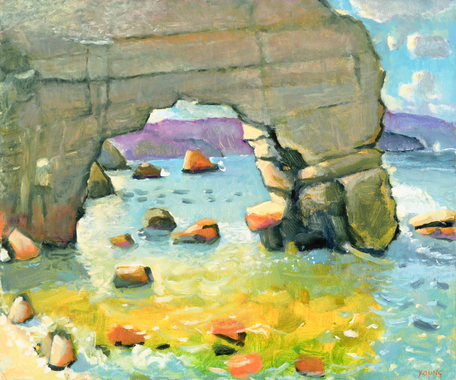 Under the arch, Fossil Cove