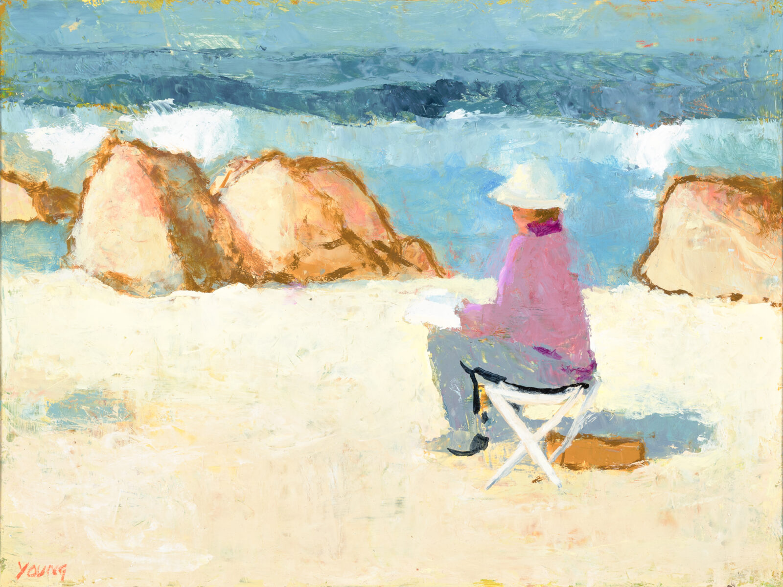 The painter, Bay of fires