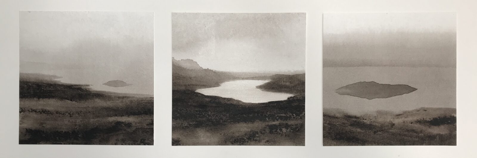 A Lake Dream (framed triptych)
