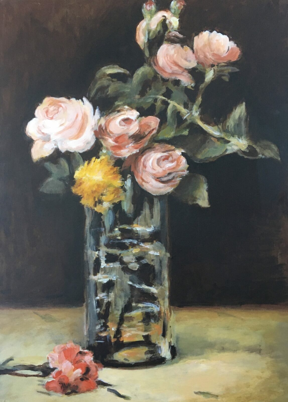 study of edouard manet’s ‘roses in a glass vase’ 1883