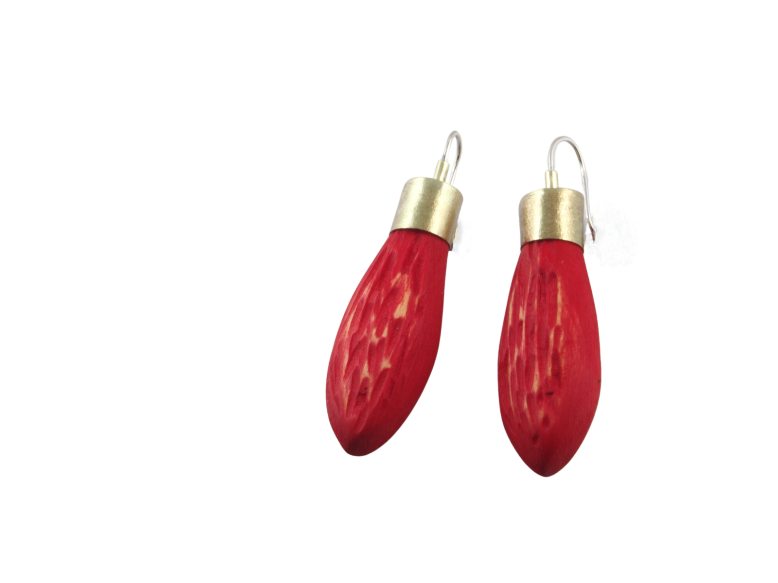textured landscape (red) earrings