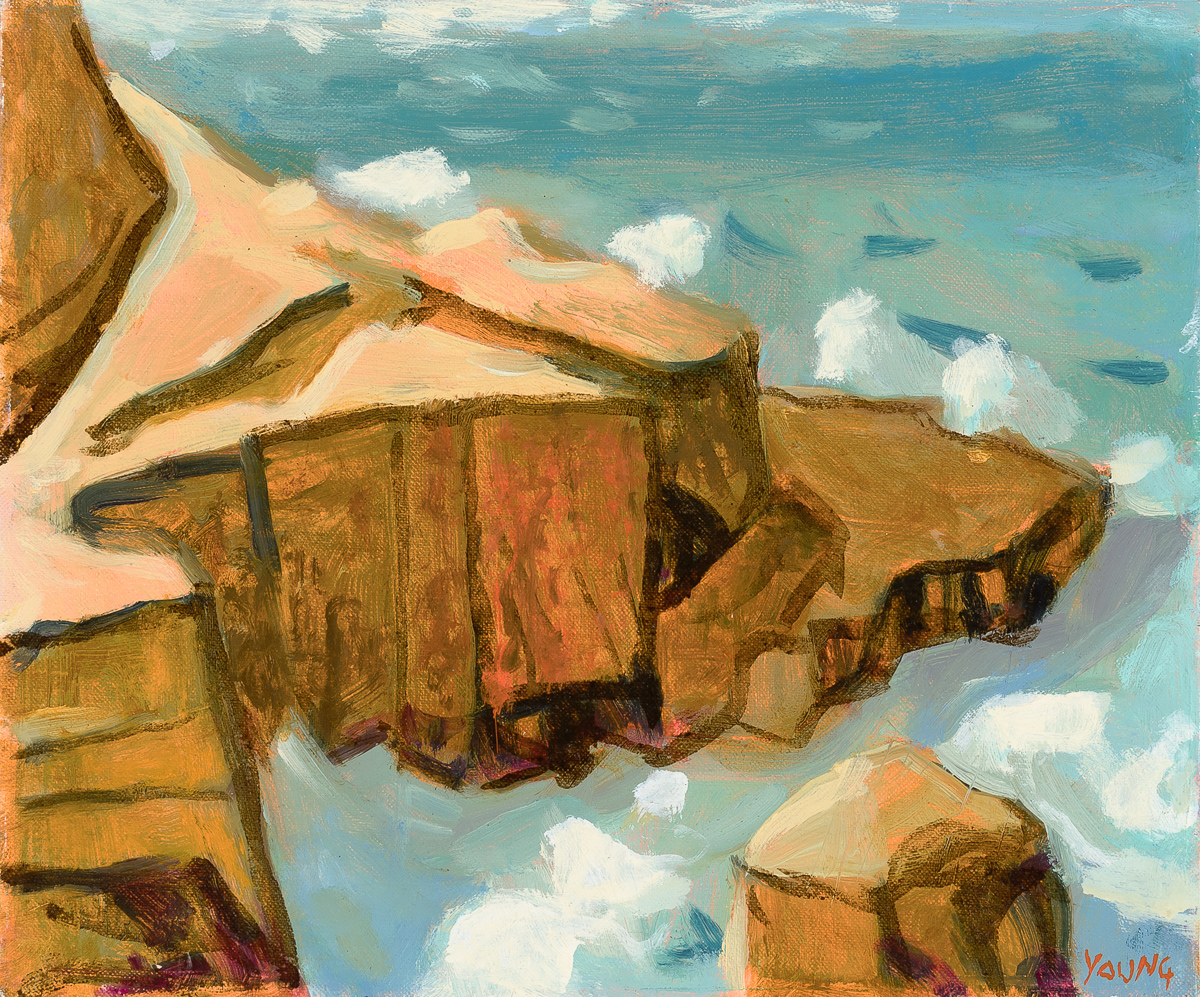 Cliff in shadow