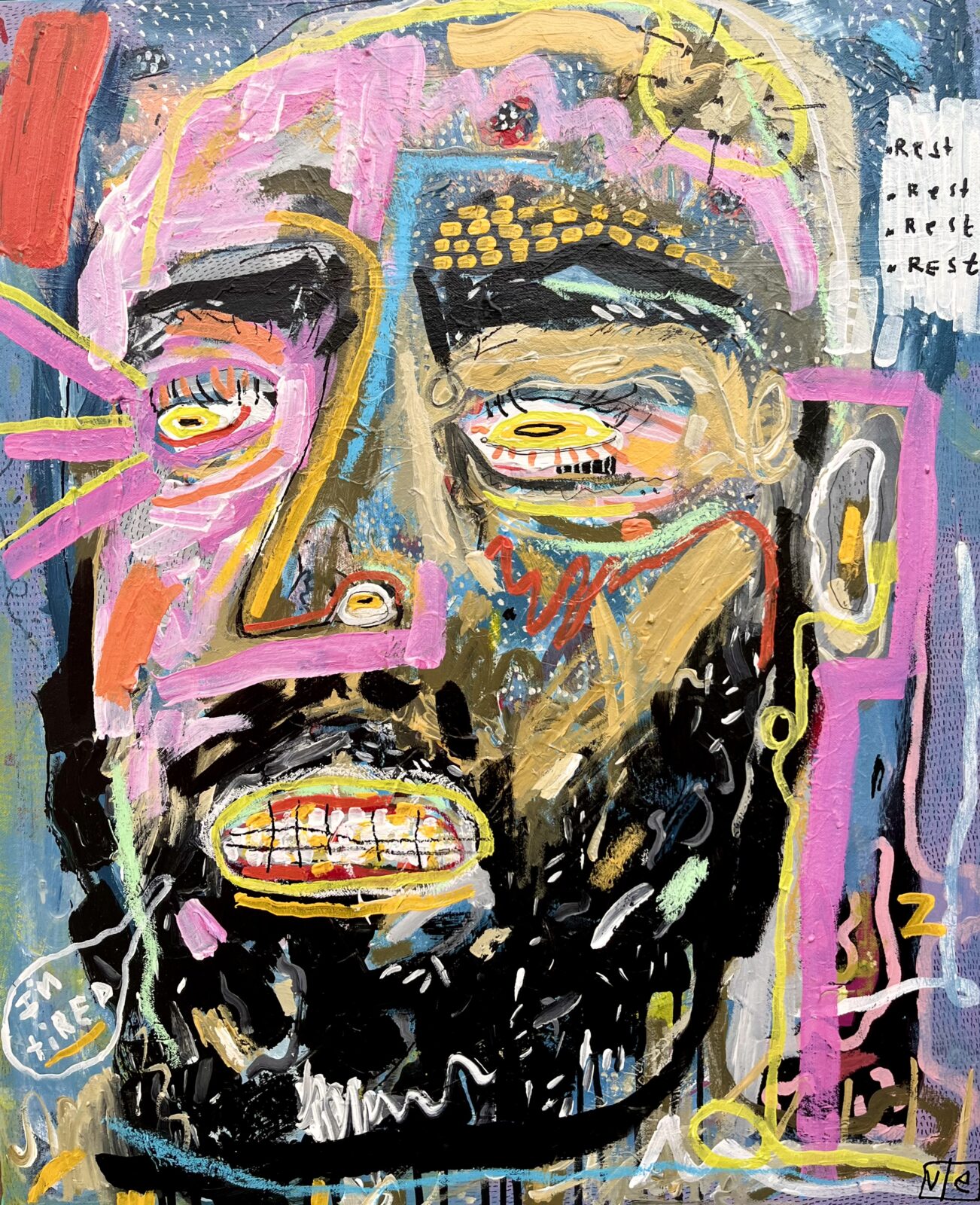 Tired in painting form
