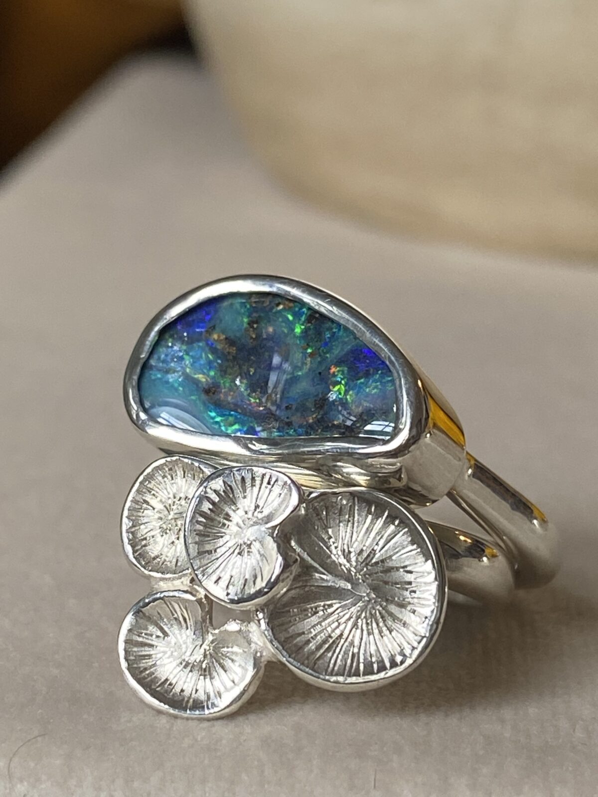 Song of the Naiad silver ring