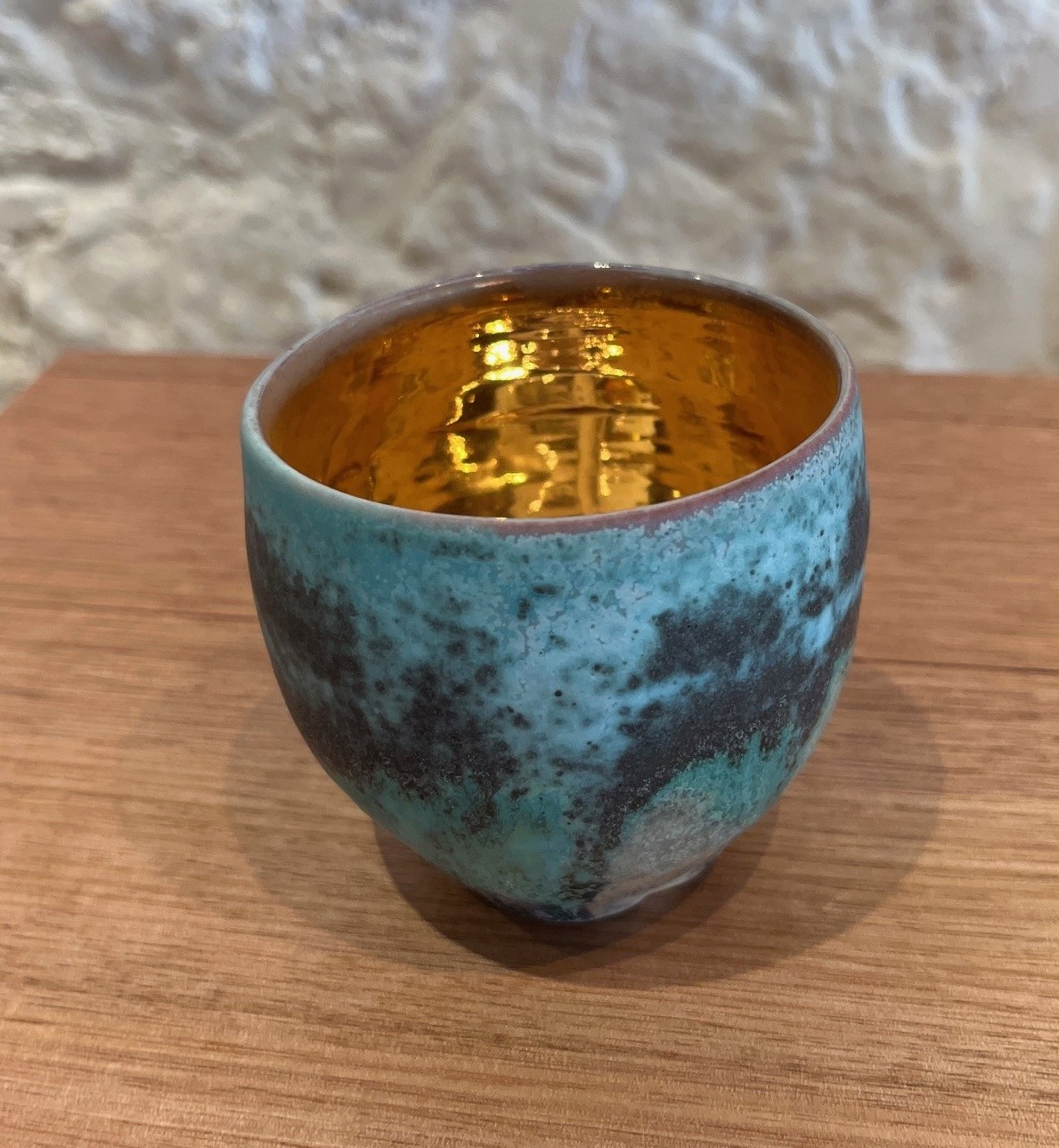 Mona beaker with gold interior