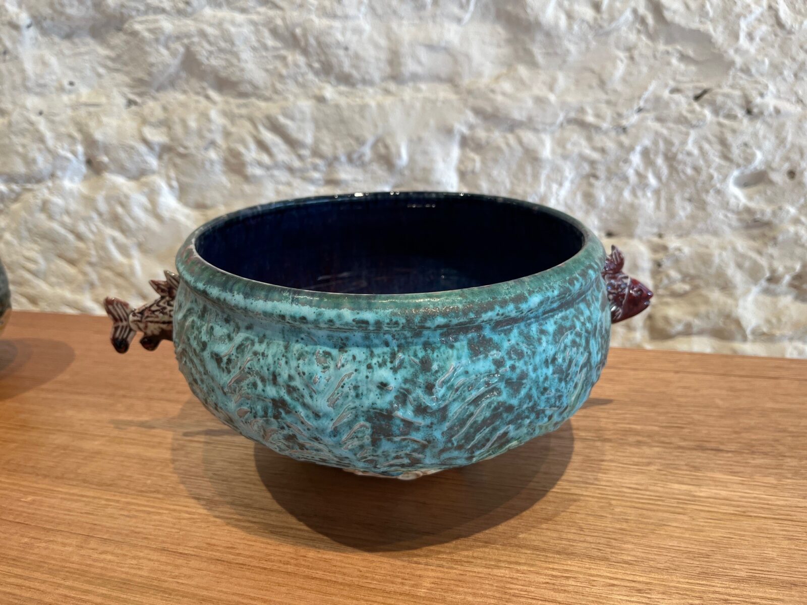 bowl with fish handle