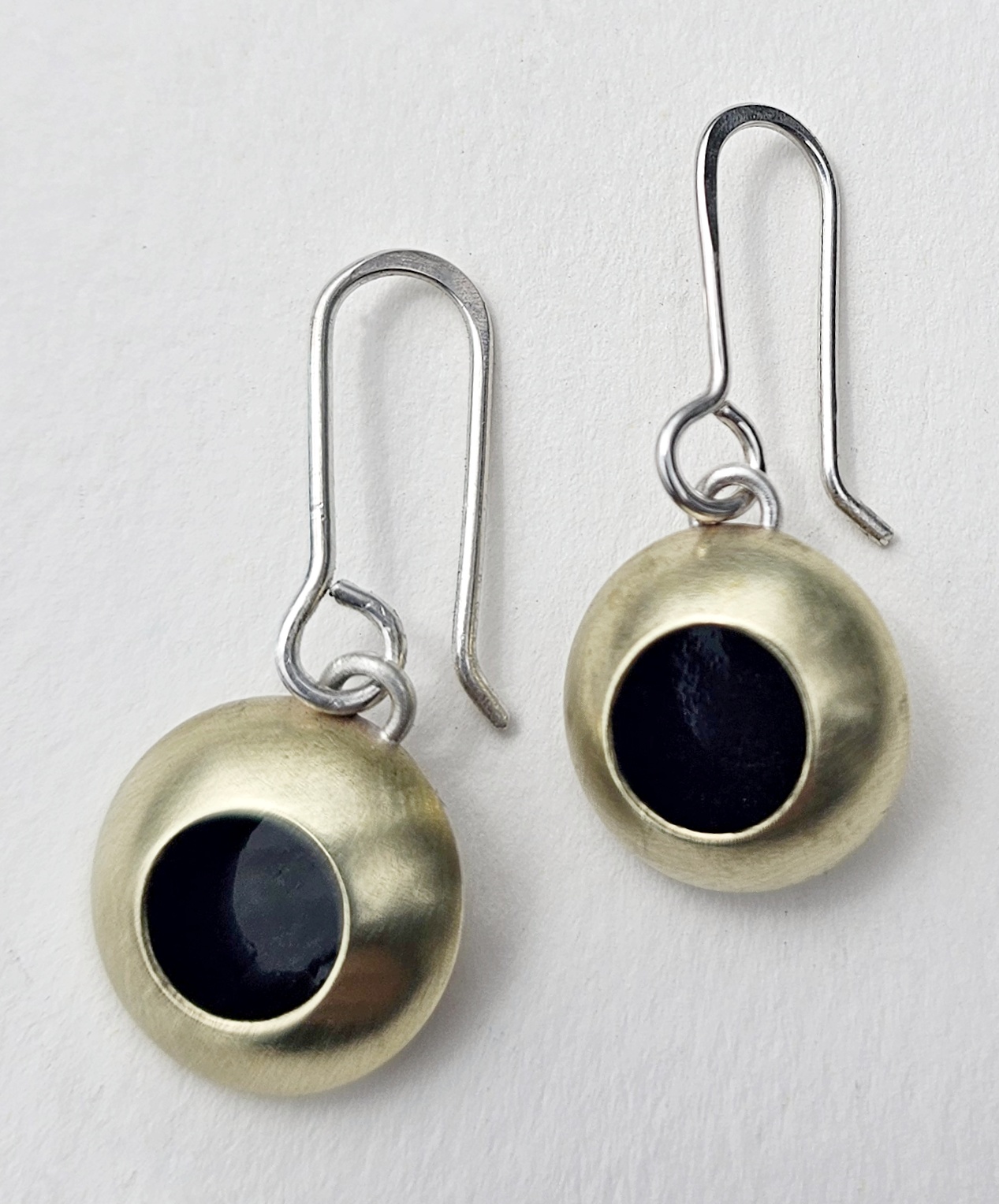 Brass Orb earrings (small)