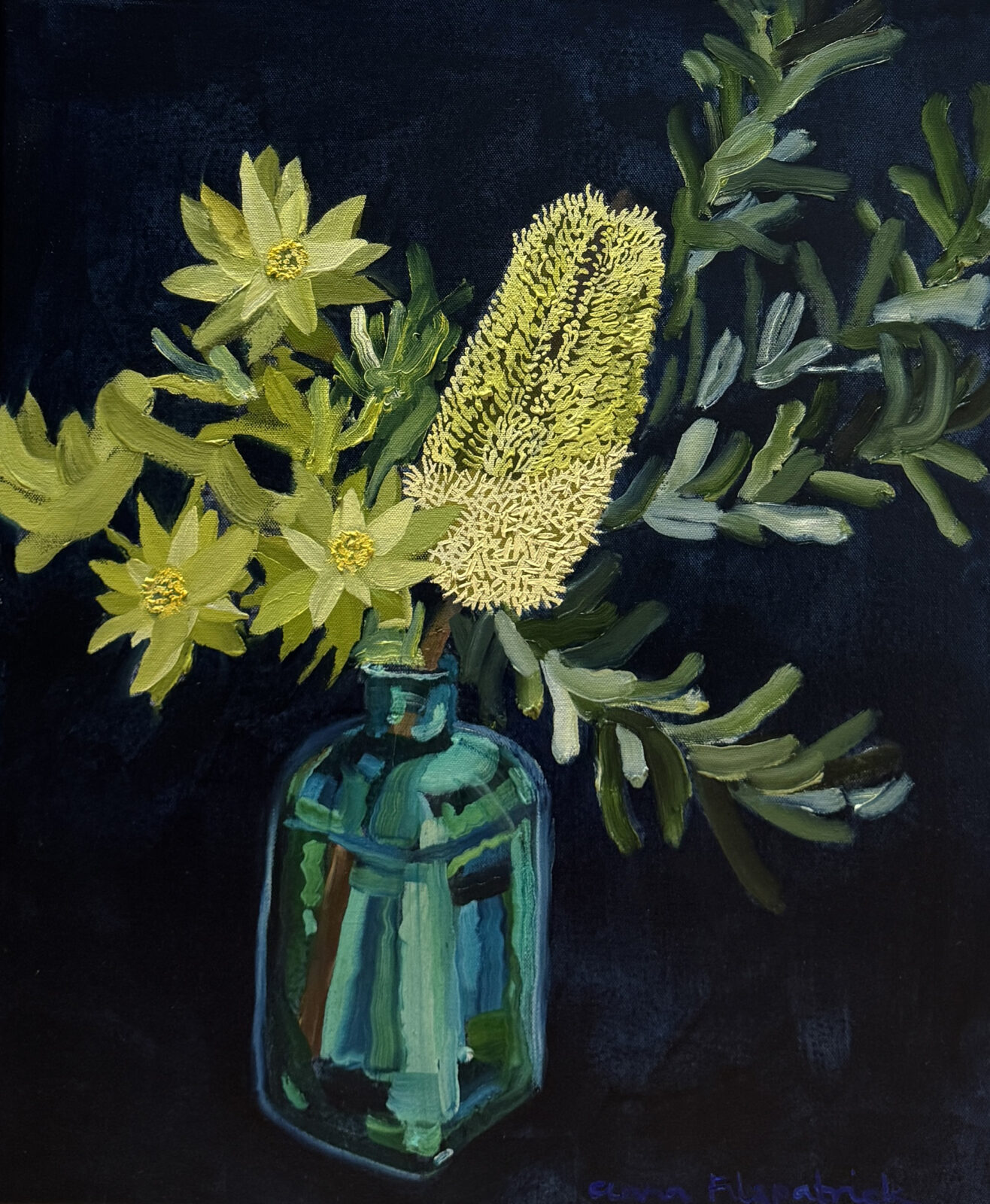 Banksia Media in a Glass Vase