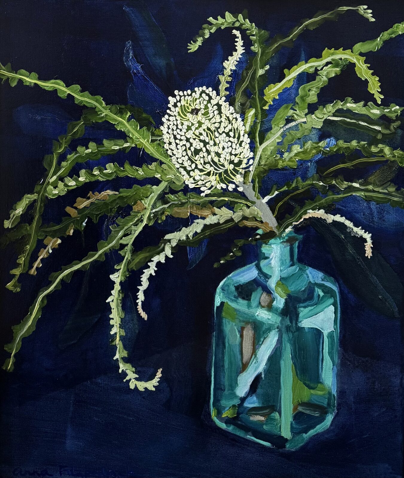 Banksia Speciosa in a Glass Vase