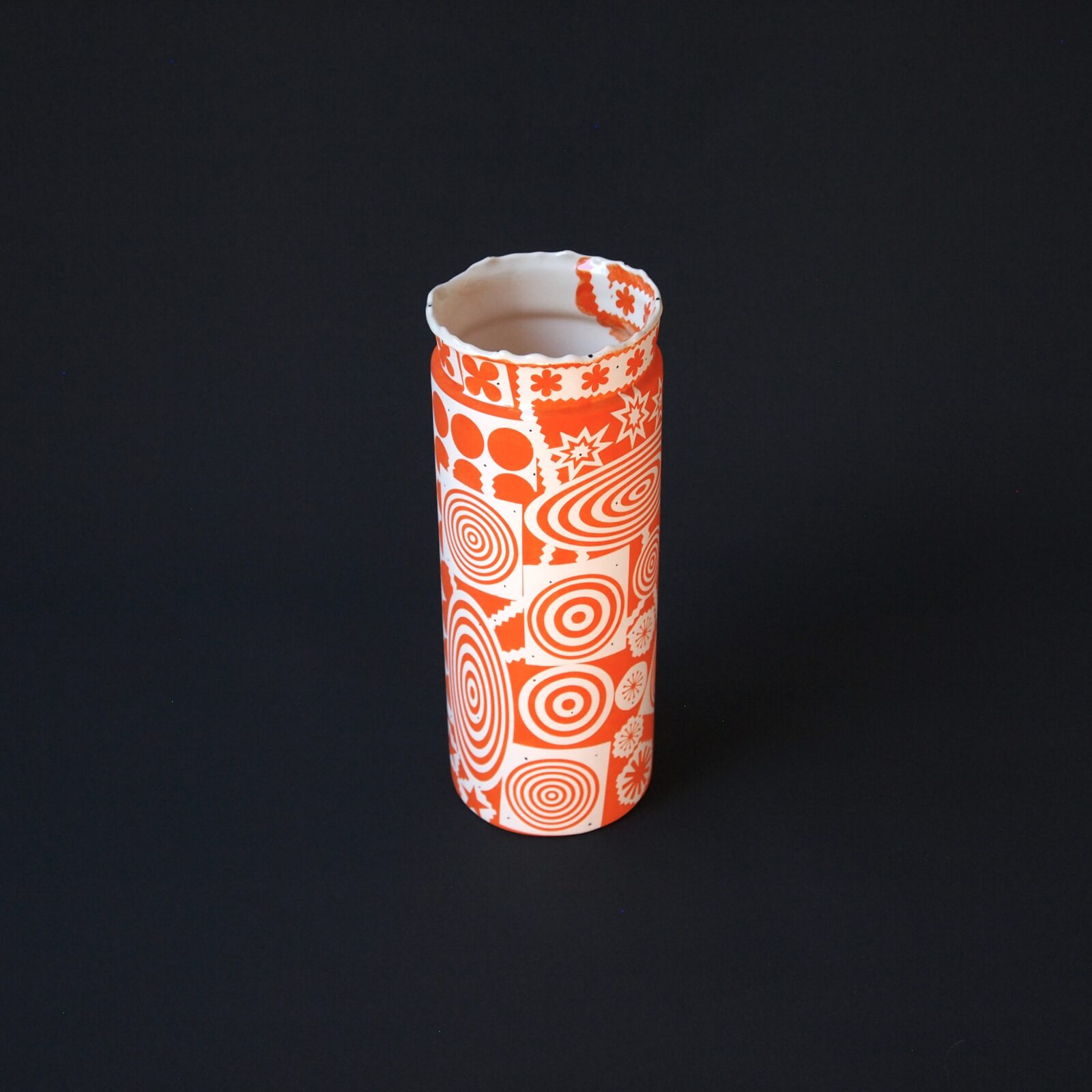 Monochrome Excess Deco Pot - Orange