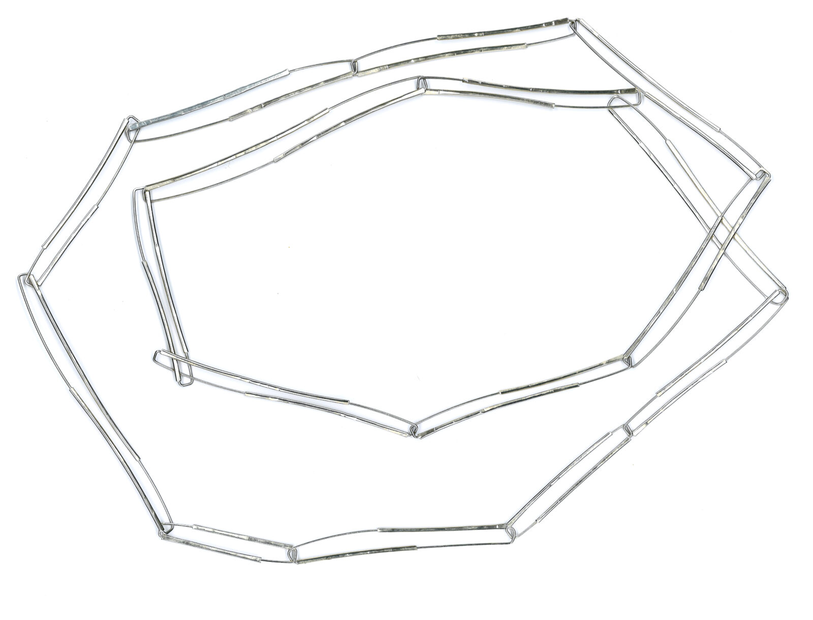 Beaten Snow Pea Pod neckpiece (midlength)