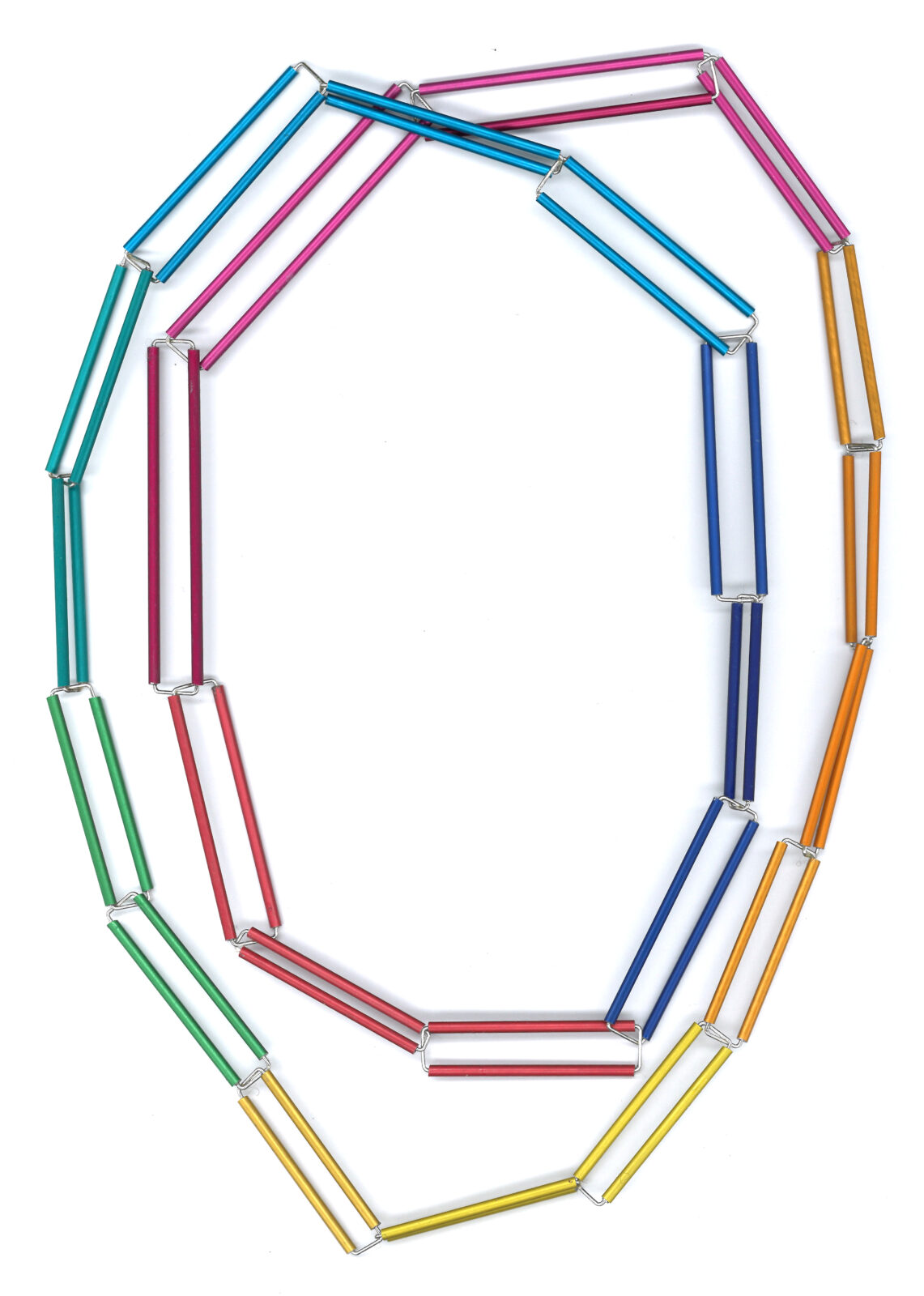 Rainbow box chain neckpiece