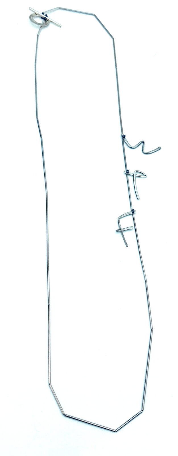 WTF Graffiti Silver neckpiece (round tube)