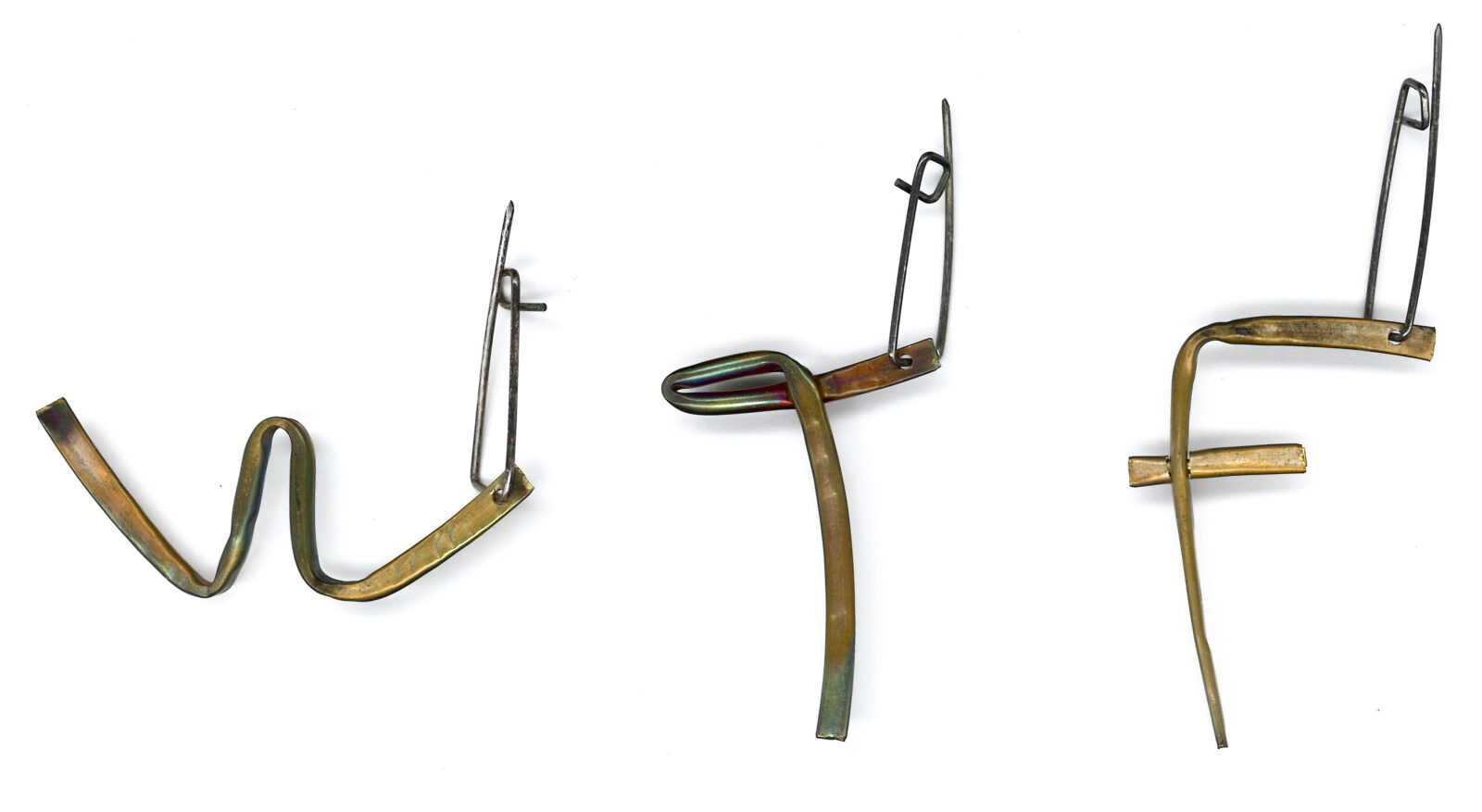 Weathered WTF Graffiti pins set of 3